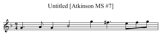 Untitled [Atkinson MS #7] - staff notation