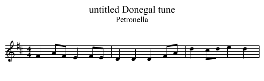 untitled Donegal tune - staff notation