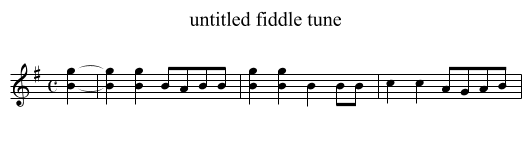 untitled fiddle tune - staff notation