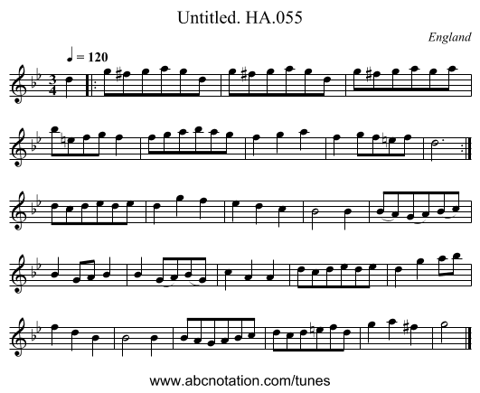 Untitled. HA.055 - staff notation