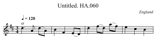Untitled. HA.060 - staff notation