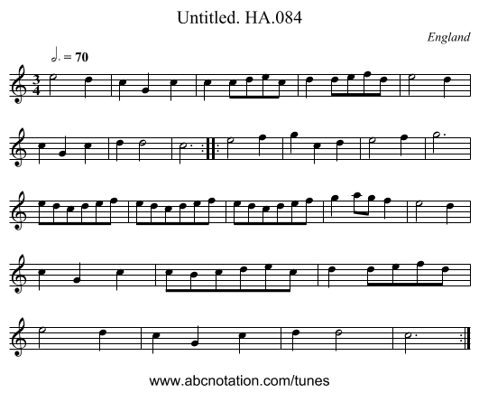 Untitled. HA.084 - staff notation