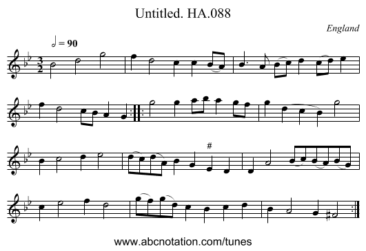 Untitled. HA.088 - staff notation
