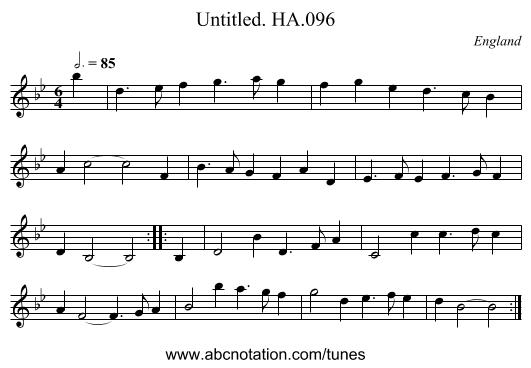 Untitled. HA.096 - staff notation