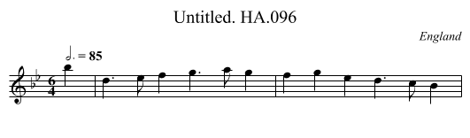 Untitled. HA.096 - staff notation