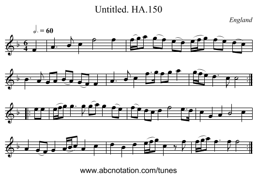 Untitled. HA.150 - staff notation