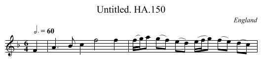 Untitled. HA.150 - staff notation