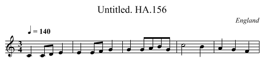 Untitled. HA.156 - staff notation