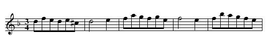Untitled in 3 (D minor) . SenH.122 - staff notation
