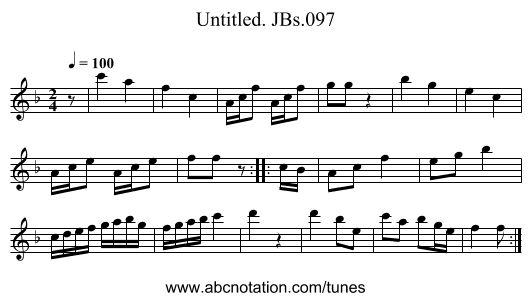 Untitled. JBs.097 - staff notation
