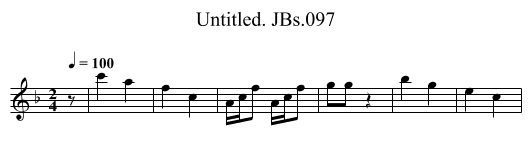 Untitled. JBs.097 - staff notation