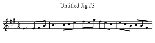 Untitled Jig #3 - staff notation