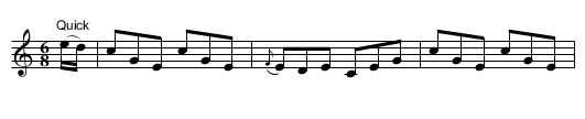 Untitled Jig - staff notation