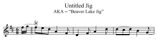 Untitled Jig - staff notation