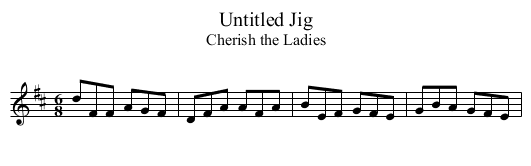 Untitled Jig - staff notation