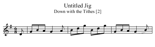 Untitled Jig - staff notation