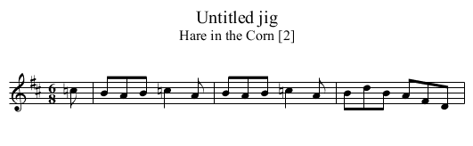 Untitled jig - staff notation
