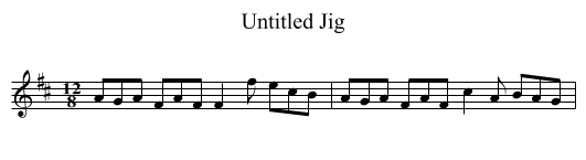 Untitled Jig - staff notation