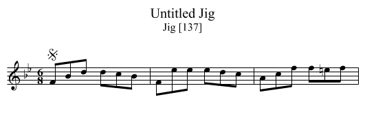 Untitled Jig - staff notation