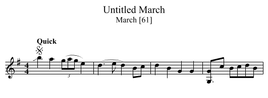 Untitled March - staff notation