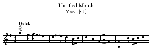 Untitled March - staff notation