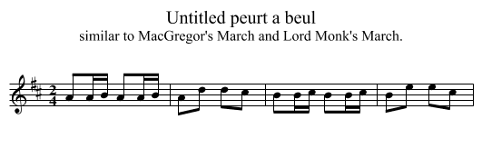 Untitled peurt a beul - staff notation