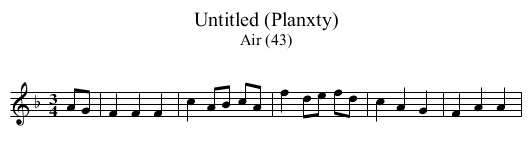 Untitled (Planxty) - staff notation