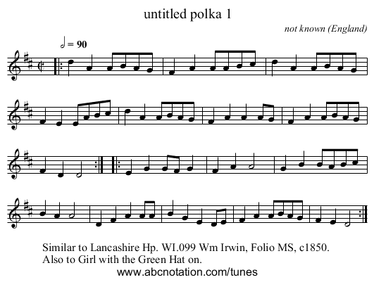 untitled polka 1 - staff notation