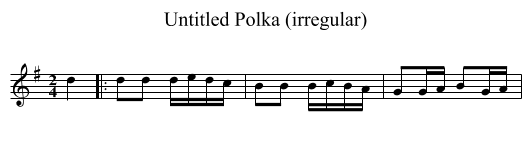 Untitled Polka (irregular) - staff notation
