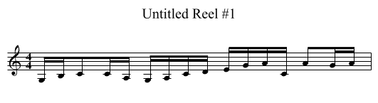 Untitled Reel #1 - staff notation