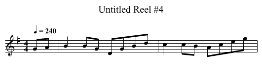 Untitled Reel #4 - staff notation