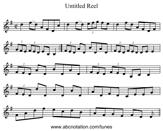 Untitled Reel - staff notation