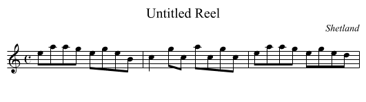 Untitled Reel - staff notation