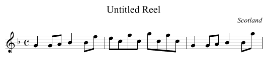 Untitled Reel - staff notation