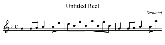Untitled Reel - staff notation