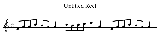 Untitled Reel - staff notation