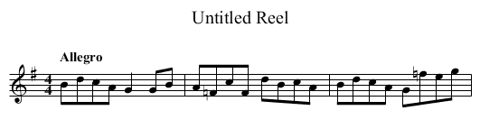 Untitled Reel - staff notation