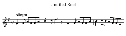 Untitled Reel - staff notation