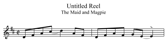 Untitled Reel - staff notation
