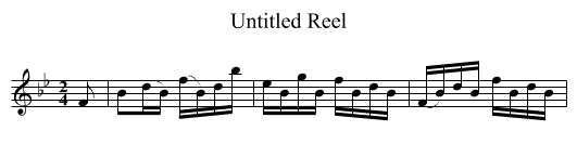 Untitled Reel - staff notation