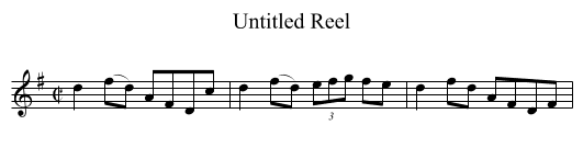 Untitled Reel - staff notation