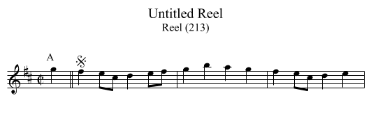 Untitled Reel - staff notation