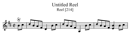 Untitled Reel - staff notation