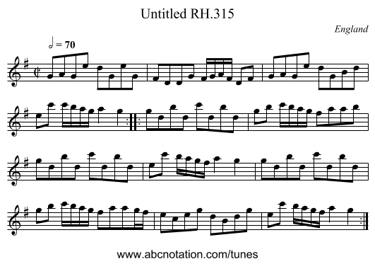 Untitled RH.315 - staff notation