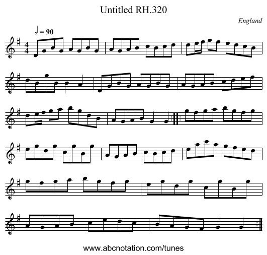 Untitled RH.320 - staff notation