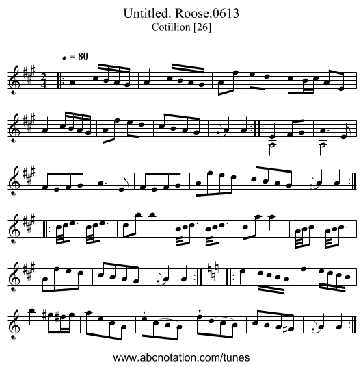 Untitled. Roose.0613 - staff notation