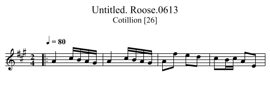 Untitled. Roose.0613 - staff notation