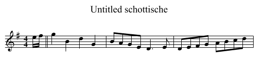 Untitled schottische - staff notation