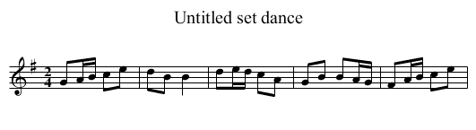 Untitled set dance - staff notation