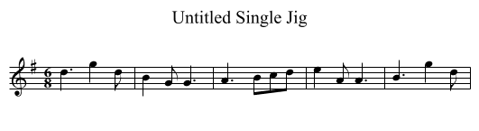 Untitled Single Jig - staff notation